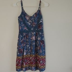 V Neck Three Pink Heart Dress